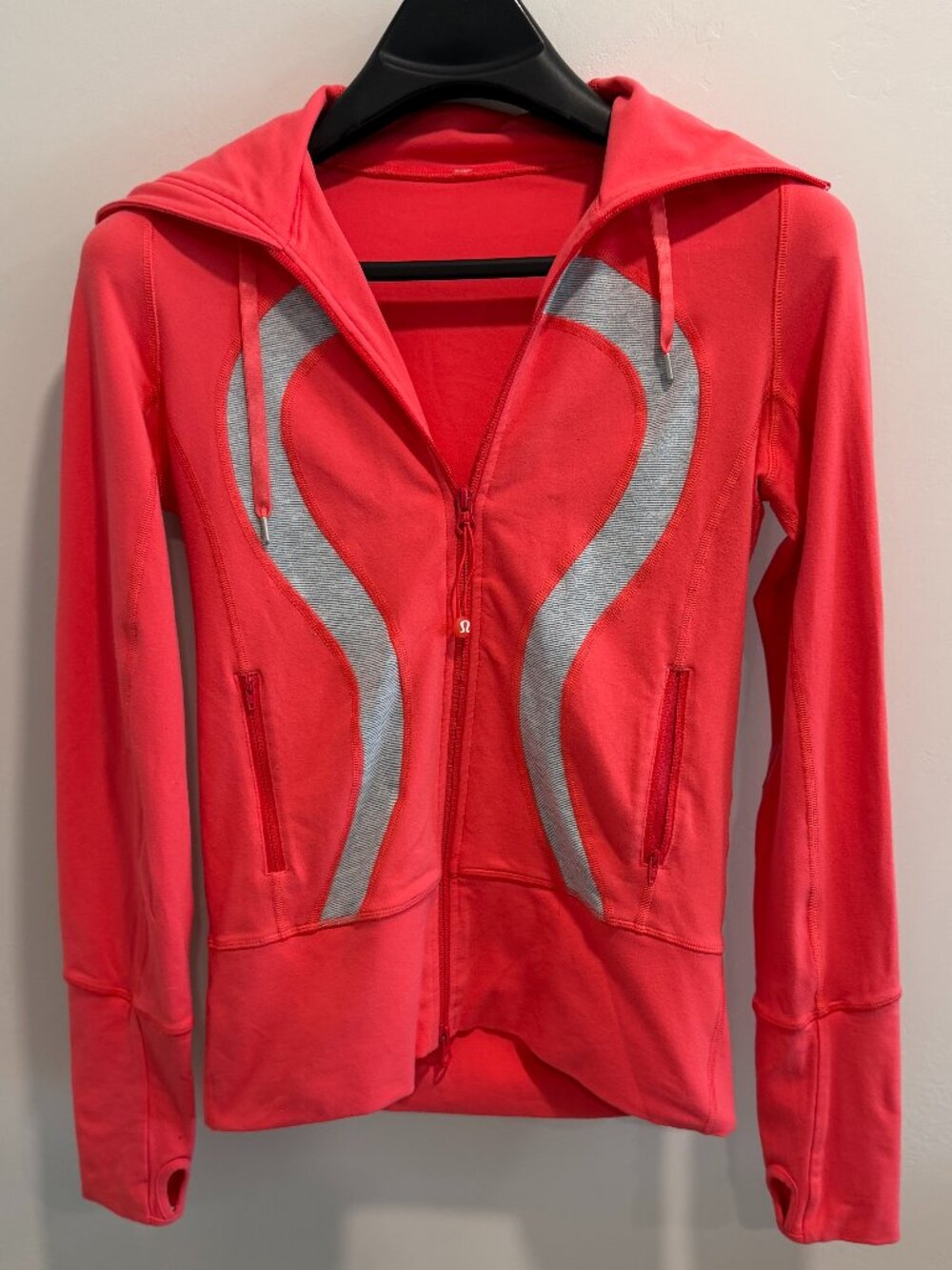 Lululemon Define Jacket Womens Vintage Hot Pink Funnel Neck W/Hood Size 4 Y2K